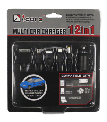 iCore multi CAR power charge cable 12in1