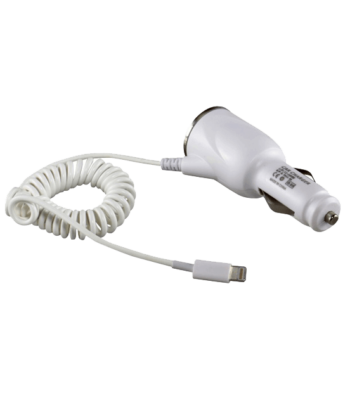 Lightning Cable Car Charger for iPhone 5 and iPad